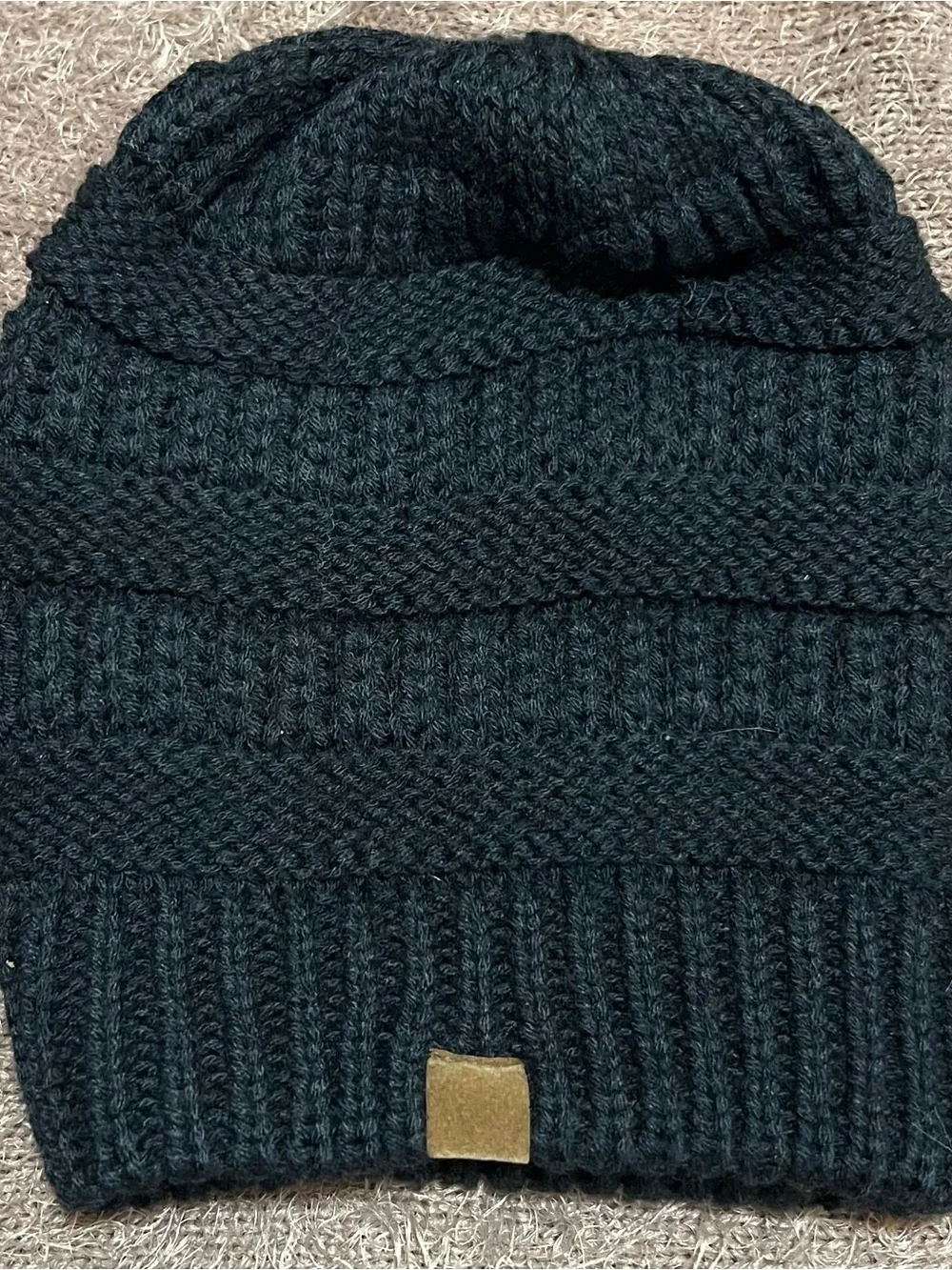 Sonoma Black Cable Knot Beanie
